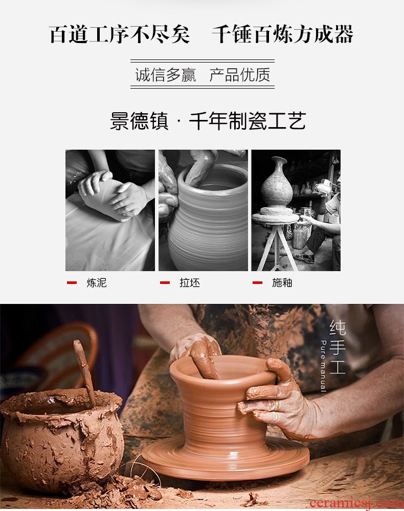 China jingdezhen ceramics high temperature red large vase hand - made landscape painting gourd porcelain decorative furnishing articles - 602284816078