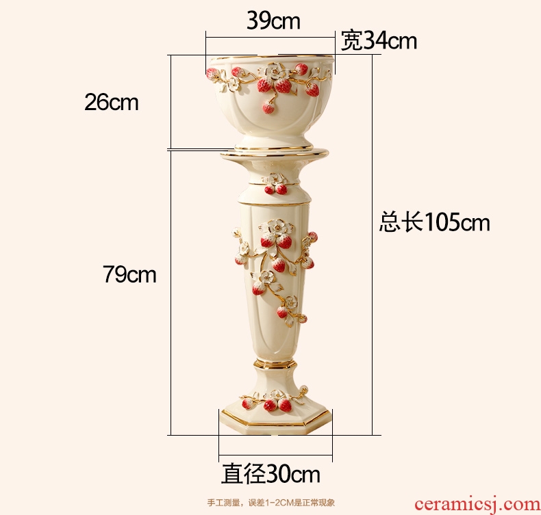 Murphy 's hand to knead relief ice to crack the ceramic vase large modern furnishing articles contracted sitting room TV cabinet decorative flower arranging device - 603117594288