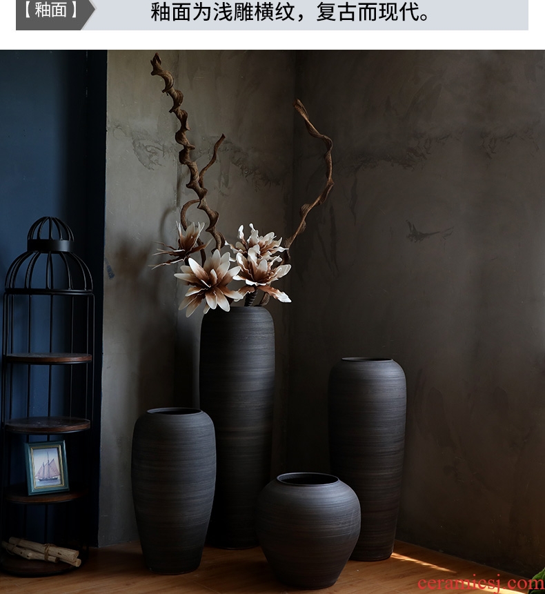 Jingdezhen ceramics big vase live TV ark, gourd landing place to live in the sitting room porch decoration - 600120600501