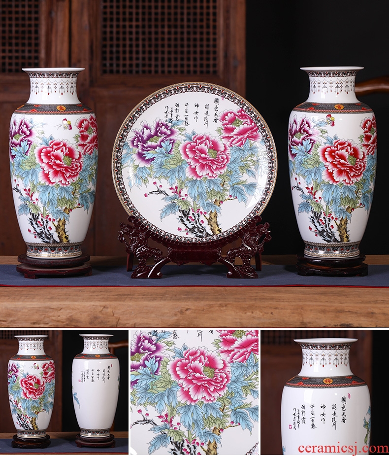 Jingdezhen ceramics archaize sitting room place flower arrangement craft landing big blue and white porcelain vase vase decoration - 603397932872