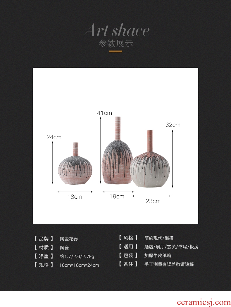 Jingdezhen of large vases, the sitting room porch place Chinese up flower flower implement hotel ceramic decoration - 600745737802