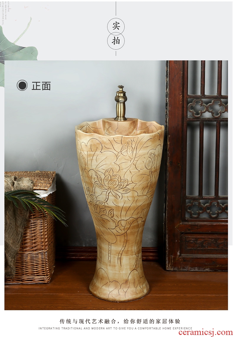Carving the console home pillar basin sinks one is suing garden ceramic lavabo archaize is suing the balcony