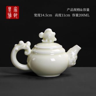 Royal elegant celadon pot kung fu tea set household teapot contracted creative move ceramic large single pot