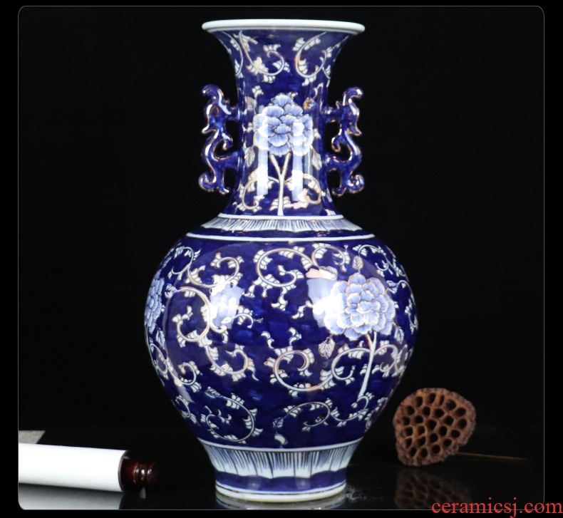 Chinese style restoring ancient ways is coarse ceramic club hotel furnishing articles sitting room window flower arrangement of large vase yulan flower POTS - 602884079906