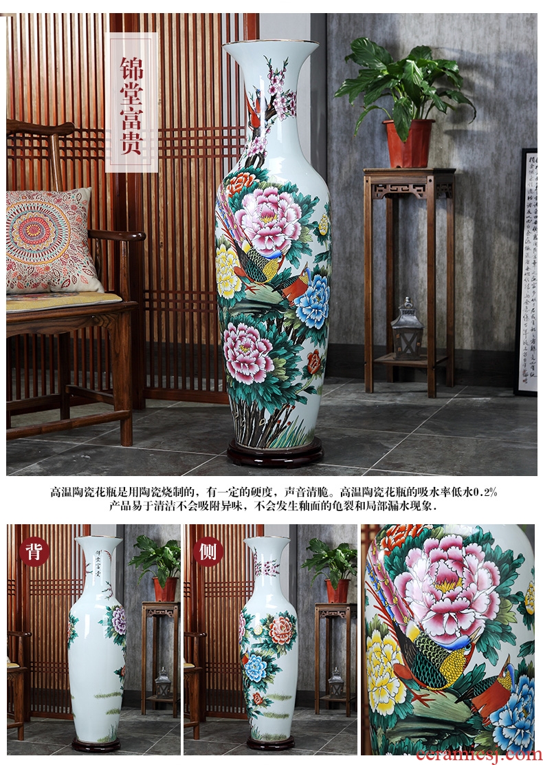 White ceramic dry flower vases, large sitting room flower arranging flower implement Nordic light key-2 luxury household wind dermatoglyph up phnom penh vase - 604564759170
