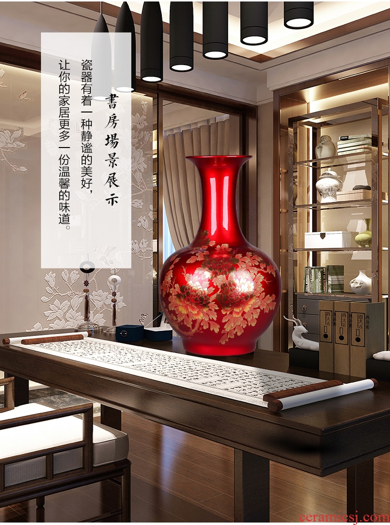 Ground vase large flower arrangement is I and contracted sitting room Nordic decorative furnishing articles hotel ceramics jingdezhen restoring ancient ways - 602887003837