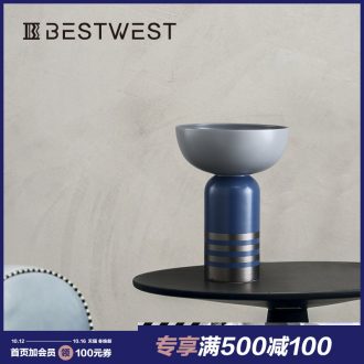 BEST WEST designer large ceramic vase model room light soft decoration decoration key-2 luxury furnishing articles ideas