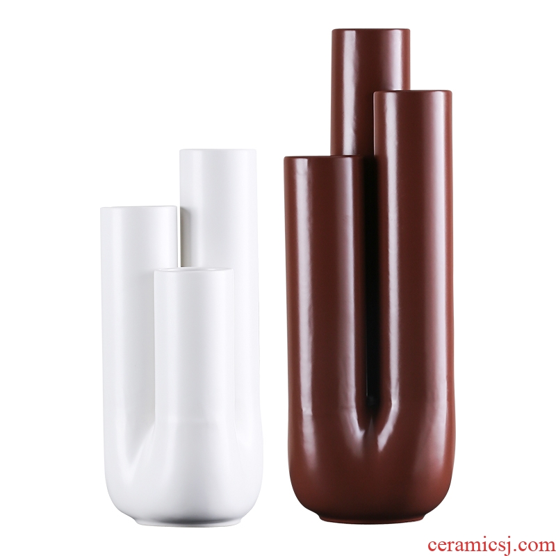 BEST WEST geometric creative ceramic vase light key-2 luxury furnishing articles of modern designer example room sitting room adornment