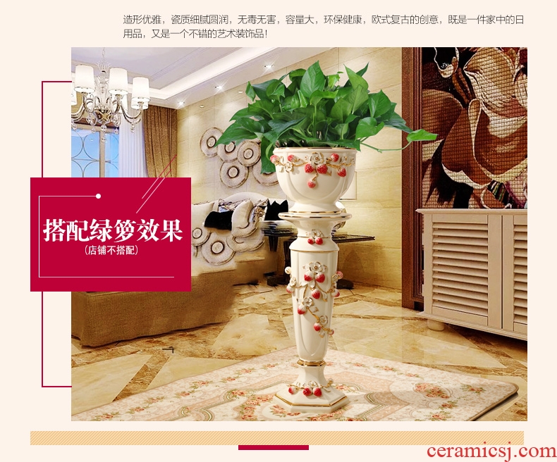 Jingdezhen ceramics ji red glaze vase of new Chinese style household, sitting room adornment large handicraft furnishing articles long high - 603117594288