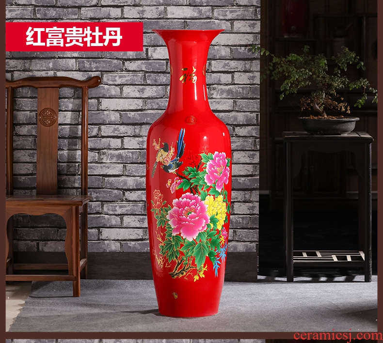 Business needs large three - piece jingdezhen ceramics vase furnishing articles of Chinese style household adornment flower arrangement sitting room - 584852517329