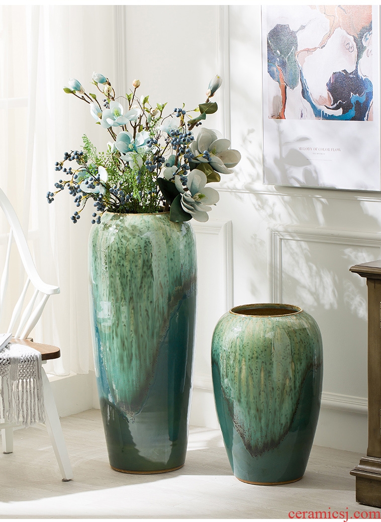 American Chinese drawing modern household ceramic vase restaurant sample room sitting room of large vases, furnishing articles - 585521808315