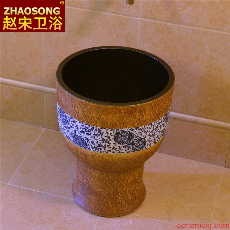 Jingdezhen retro conjoined trumpet mop pool toilet miniature mop pool northern wind mop pool trough the balcony