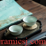 Jingdezhen ceramic sample tea cup high personal cup single cup white kung fu tea set small teacups hand-painted porcelain masters cup