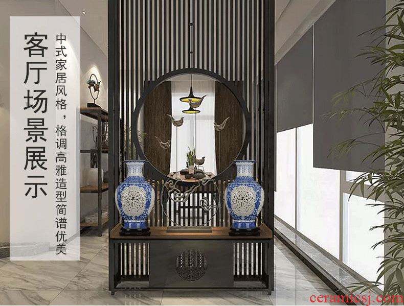 Jingdezhen ceramic vase of large modern European ikebana sitting room adornment furnishing articles villa hotel porch floral outraged - 525150653583