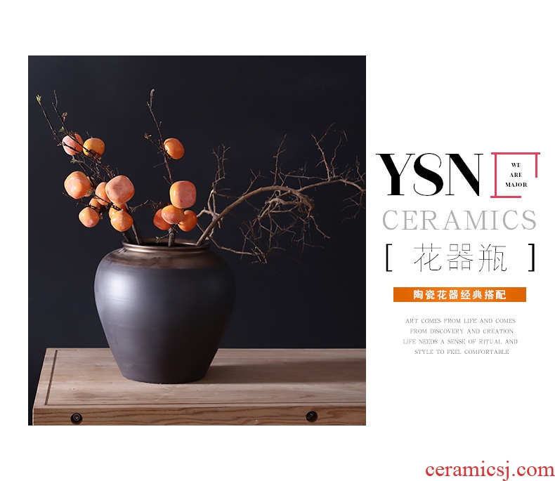North European contracted and I ceramic circle expressions using vase furnishing articles sitting room dried flowers flower arrangement characteristic creative decoration decoration - 570978336147
