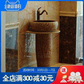 Jingdezhen ceramic basin art post balcony toilet bath lavatory washing basin sink sculpture