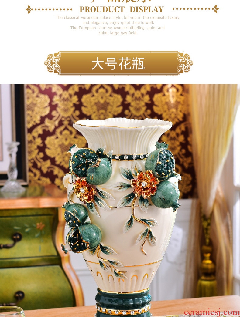 Jingdezhen blue and white ceramics guest - the greeting pine hotel opening arranging flowers potted sitting room adornment is placed large vase - 596836934006