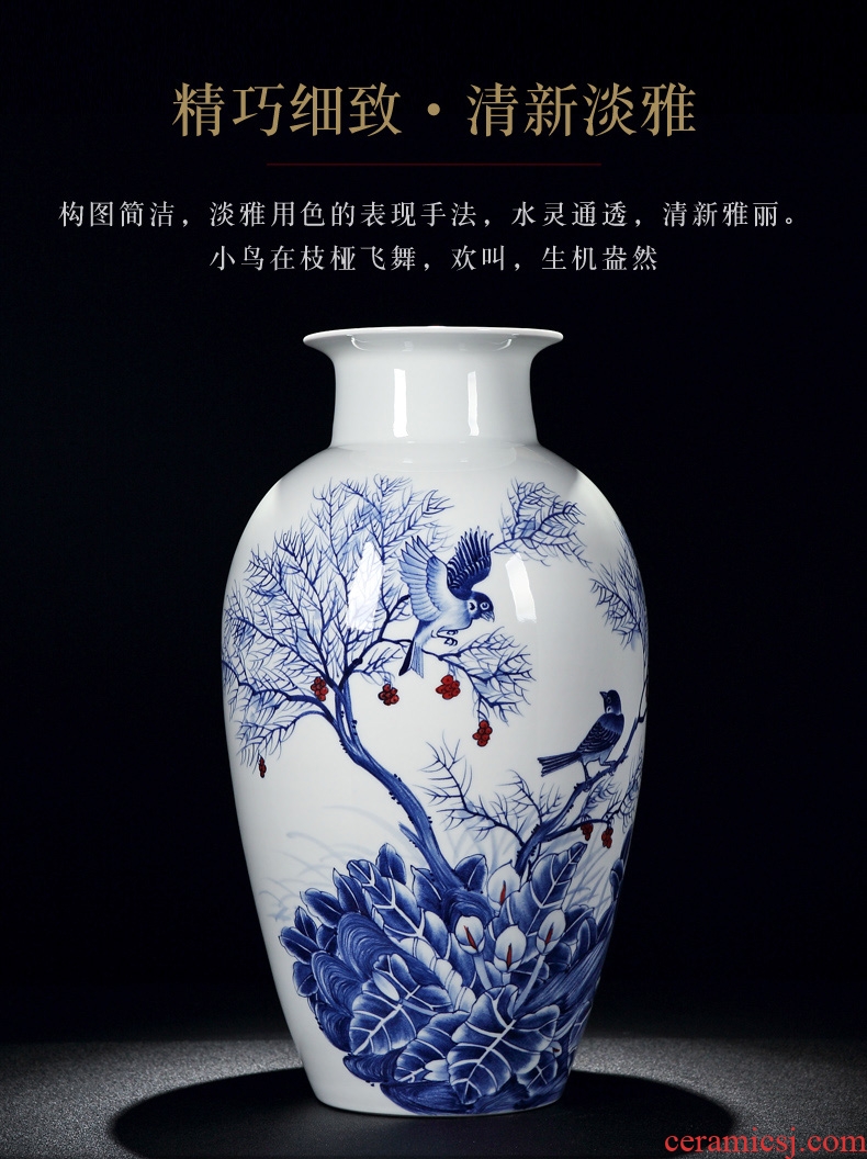 Jingdezhen ceramics vase of large hotel version into Chinese flower arranging sitting room adornment is placed - 583285475825