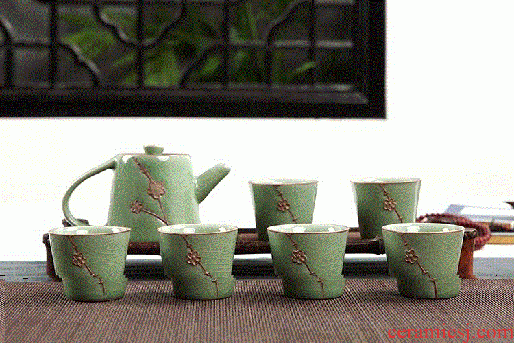 Contracted household of Chinese style kung fu tea cup tea set a set of ceramic tea set with the teapot