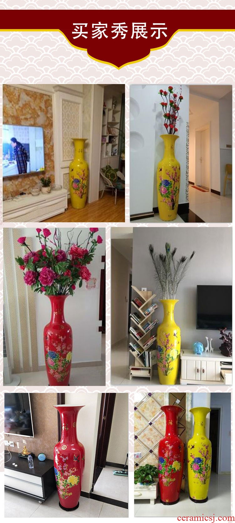 Large vases, I and contracted sitting room to heavy flower arranging flower implement coarse some ceramic pot home decoration ceramic furnishing articles - 585896298419