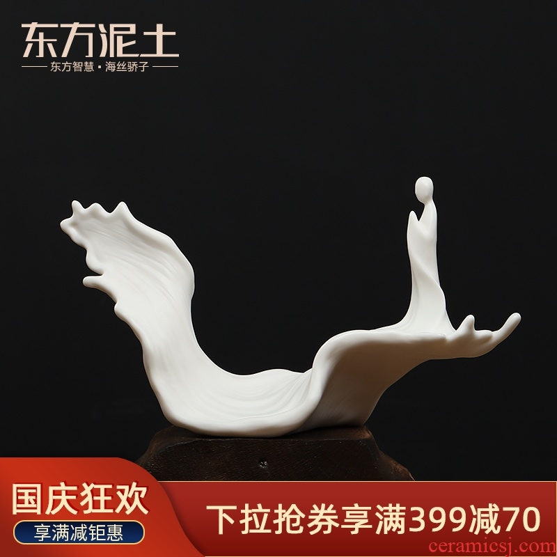 Oriental clay ceramic zen furnishing articles new Chinese style club teahouse desktop decoration/cross the D15-15 b