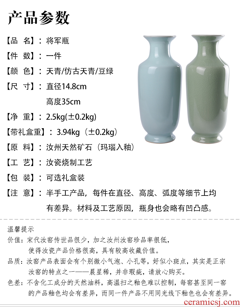The New Chinese modern home sitting room porch decoration ceramics flower arranging bottles large TV ark, home furnishing articles - 536609714284
