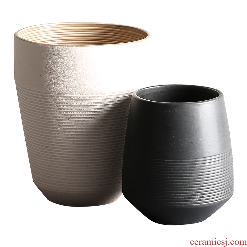 BEST WEST creative morandi color ceramic vase furnishing articles sitting room dry flower vases, soft adornment ornament
