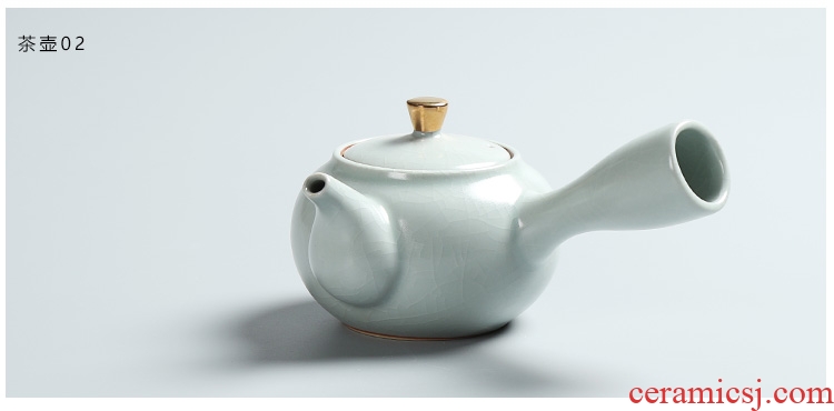 Side as the of your up kung fu tea set ceramic teapot single pot of ebony handle Side filtration pot of the pot of single pot