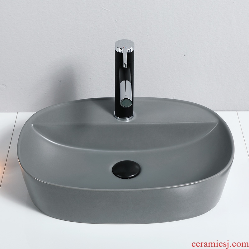 Northern wind on the rectangular basin ceramic lavatory basin toilet lavabo single household basin, art basin