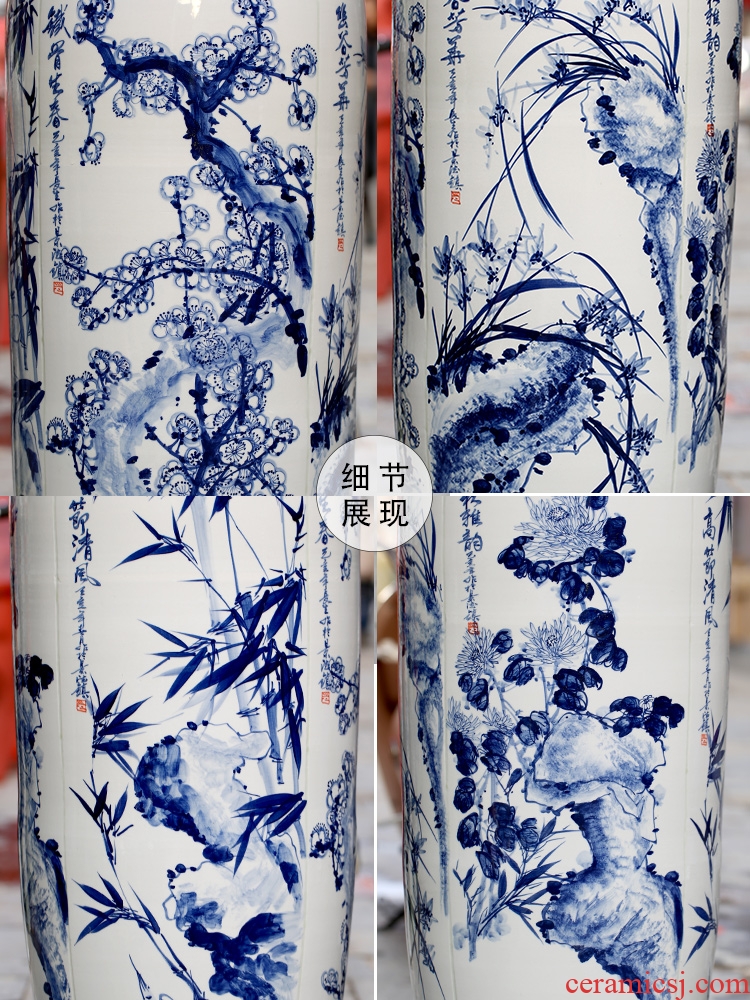Jingdezhen ceramic by patterns of large vase household sitting room adornment flower arranging large porcelain porcelain furnishing articles