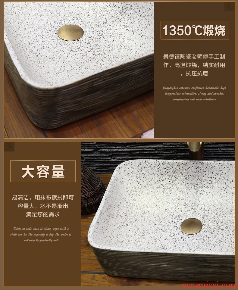 On bonsai, ceramic lavabo that defend bath lavatory basin, art basin carved restoring ancient ways