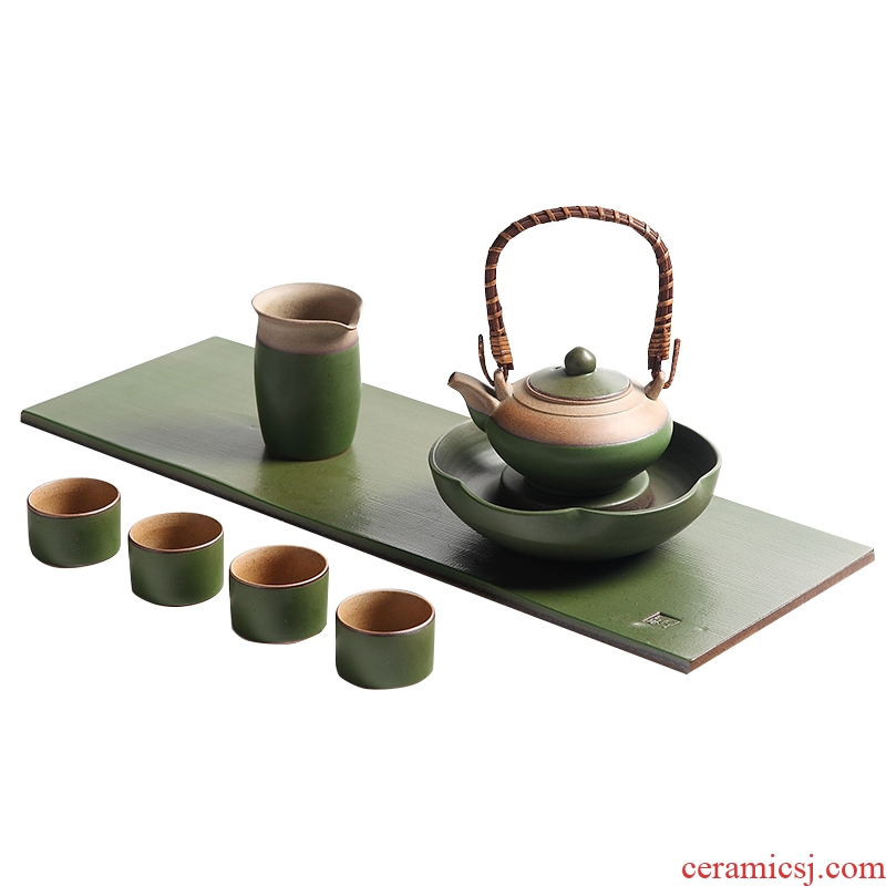 DH of jingdezhen tea service suit household ceramic teapot restoring ancient ways of a complete set of small cup tea tray was contracted coarse pottery teapot