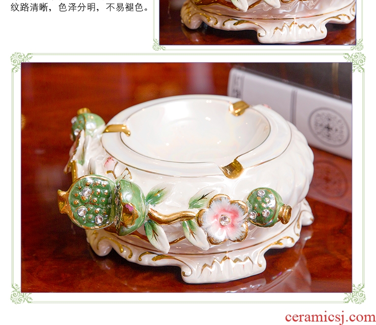 Europe type restoring ancient ways of creative ashtray pure ceramic home furnishing articles adornment personality wedding gift sitting room office