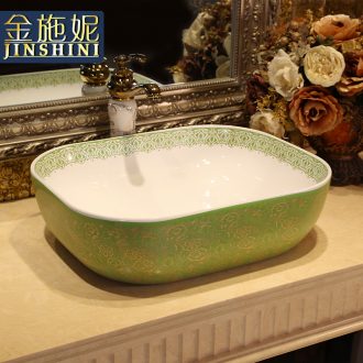 European square on the ceramic basin sink basin bathroom sinks art basin of wash one contracted household