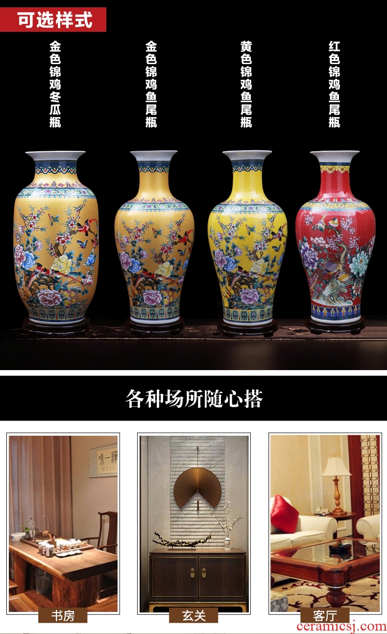 Landing a large ceramic vases, dried flower adornment place to live in the sitting room porch I and contracted Europe type creative flower arrangement - 598850284935