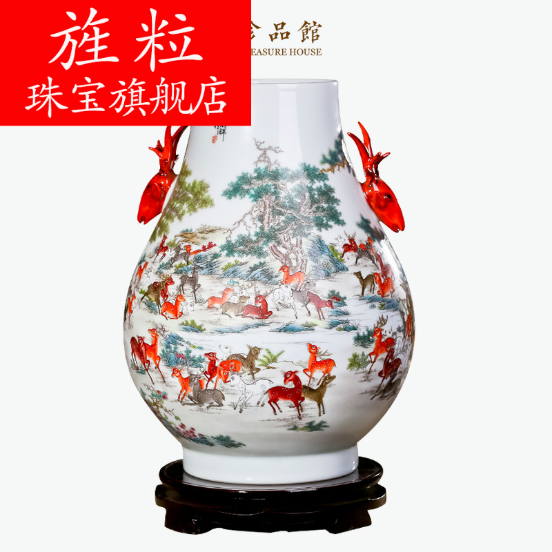 Continuous large grain of jingdezhen ceramics hand - made art vase sitting room adornment is placed a housewarming gift