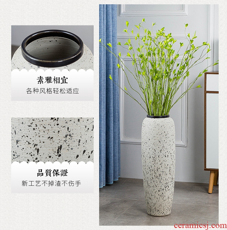 Jingdezhen ceramic landing big vase sitting room place, a large number dried flowers flower arrangement European contracted and I adornment - 588161472215