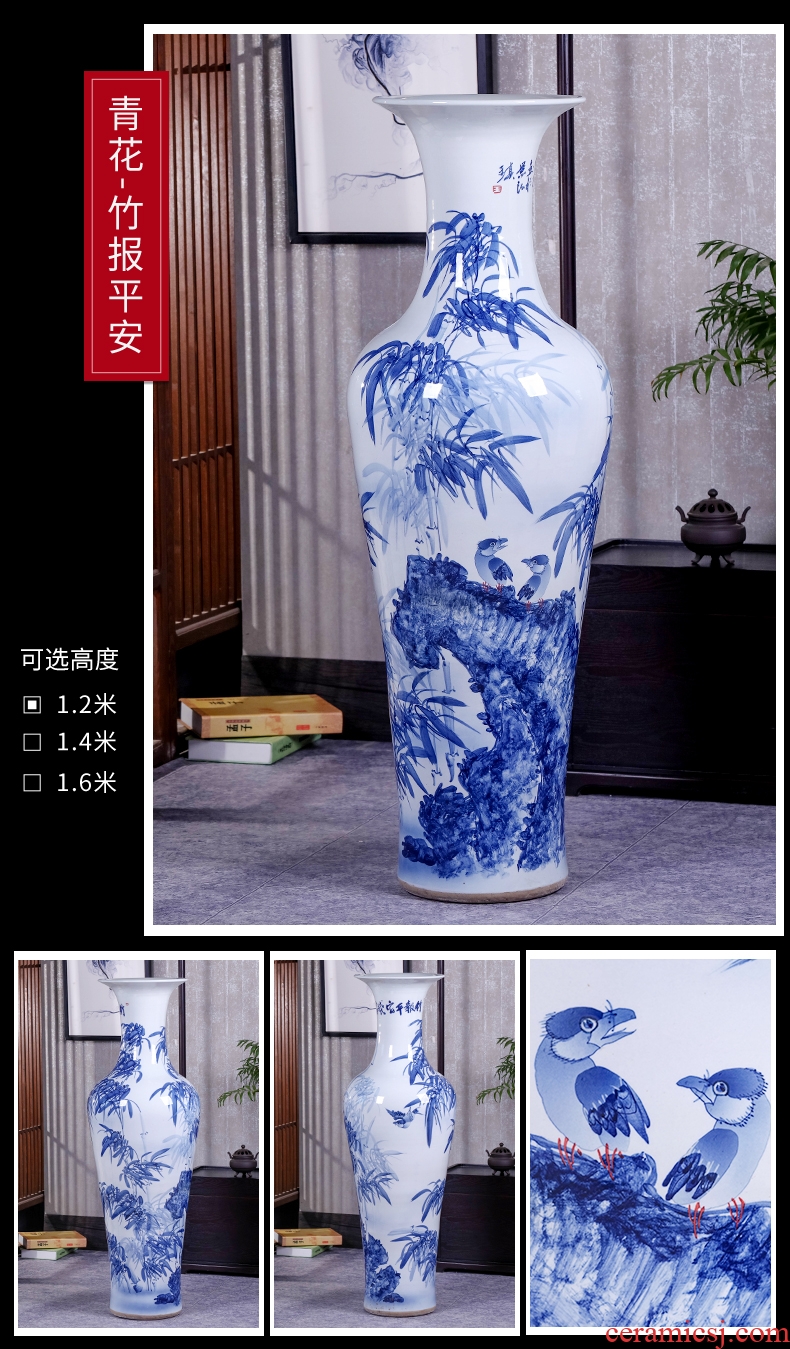 Jingdezhen ceramics China red large vases, flower arrangement home sitting room new adornment large furnishing articles - 605751380139