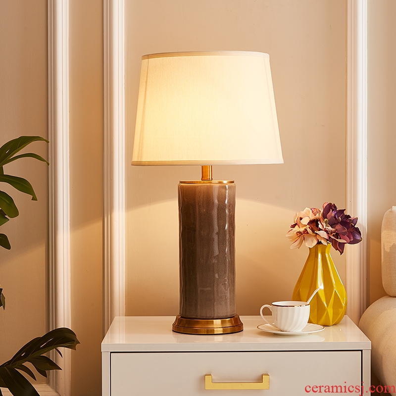 Contracted and I bedroom Nordic bedside lamp light key-2 luxury home decoration to the hotel villa example room ceramic table lamps and lanterns