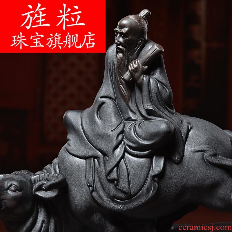 Bm creative ceramic Lao tze furnishing articles go through study of new Chinese style household adornment Lao tze H10-06