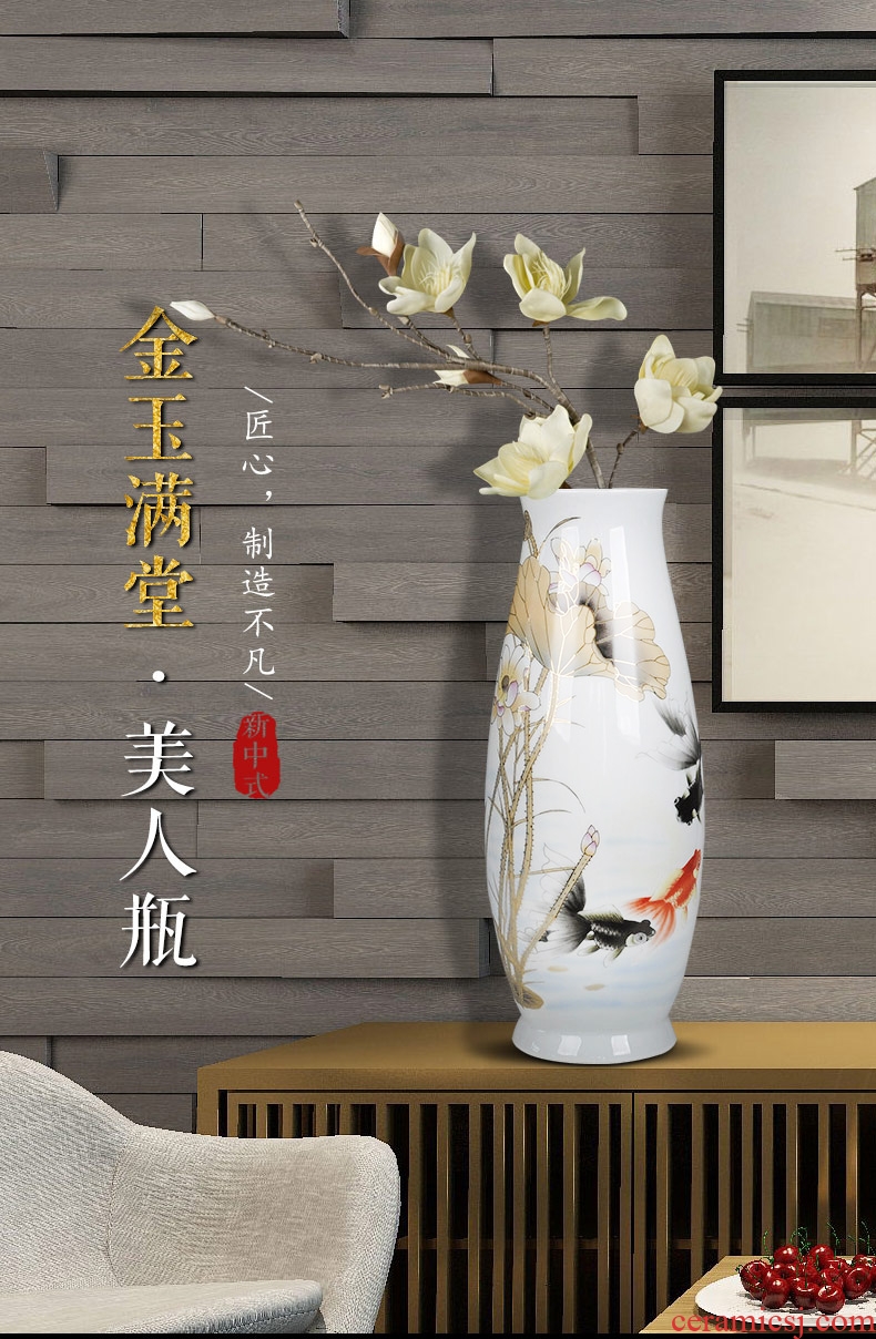 Europe type restoring ancient ways of pottery and porcelain vase of large sitting room dry flower vase hydroponic lucky bamboo home furnishing articles - 595322019675