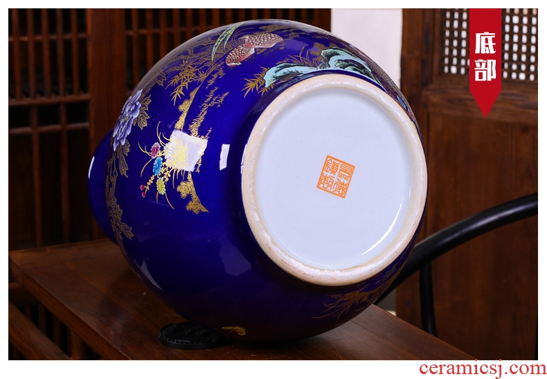 Jingdezhen ceramics of large vases, crystal glaze Chinese I sitting room place hotel housewarming gift - 604920724124
