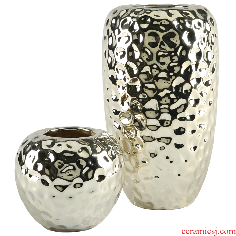 Nordic breeze ground ceramic vase planting dry flower is placed contracted and I sitting room flower arranging flowers large household decoration - 571778330810