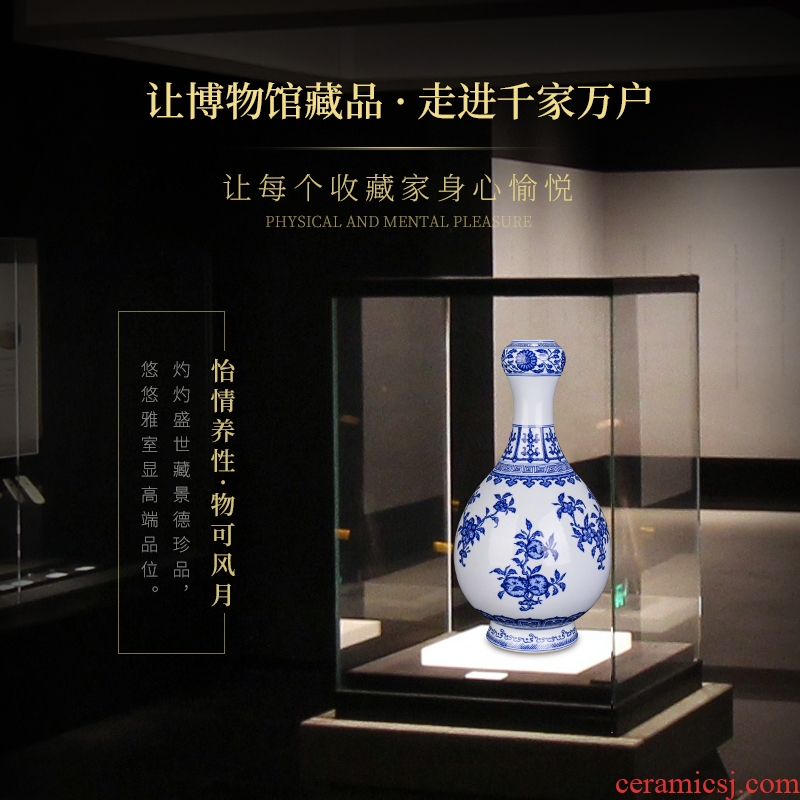 Jingdezhen ceramics new Chinese antique blue and white porcelain vase sitting room porch TV ark, home furnishing articles