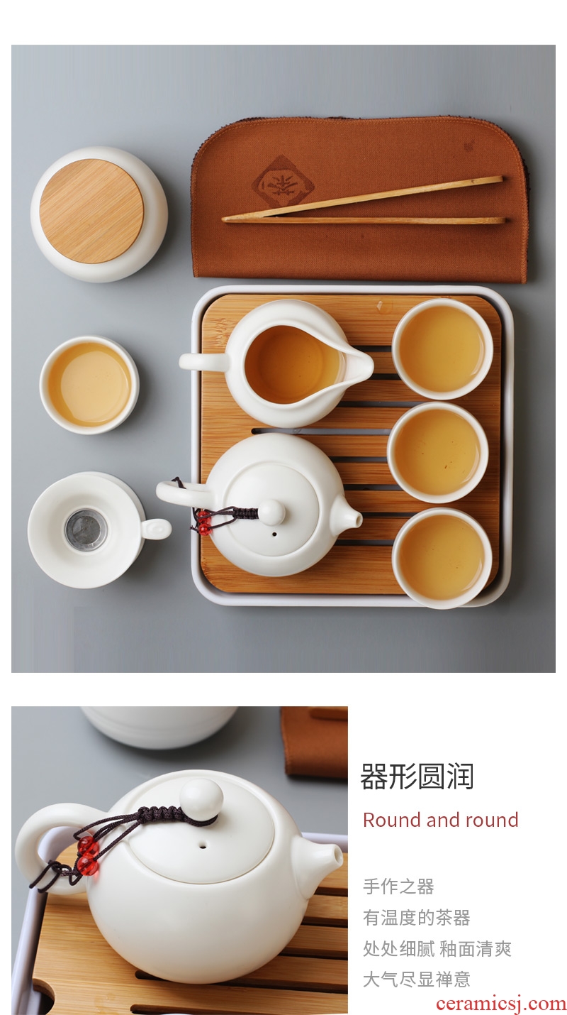 Travel kung fu tea set porcelain crack cup home your up with a pot of 22 man is suing portable bag in ceramics