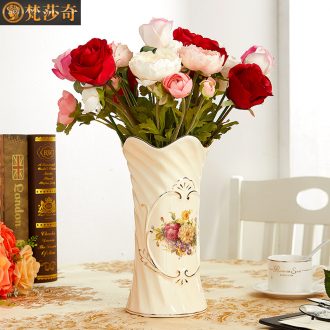 European ceramic vases, flower arranging lucky bamboo vase TV cabinet table the sitting room porch ark partition decoration furnishing articles