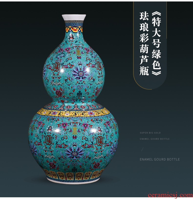Jingdezhen ceramic large hotel floor vase in the sitting room porch to heavy household adornment is placed high blue vase - 592150908855