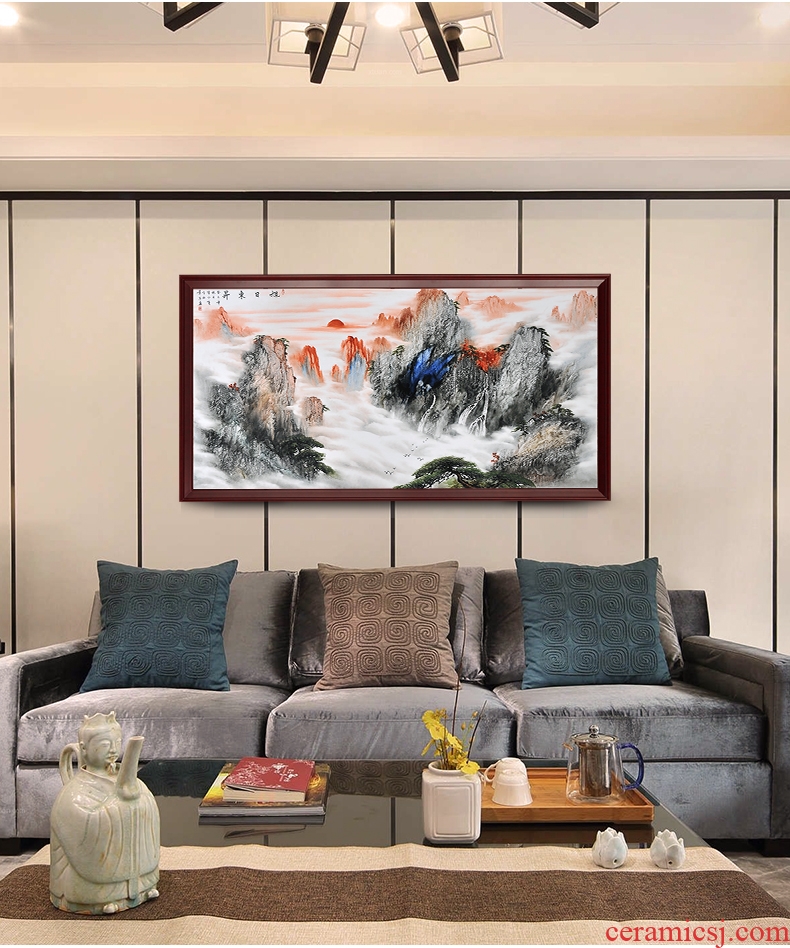 Jingdezhen ceramics porcelain plate painting Chinese sitting room adornment mural teahouse hang a picture to the sitting room porch gifts