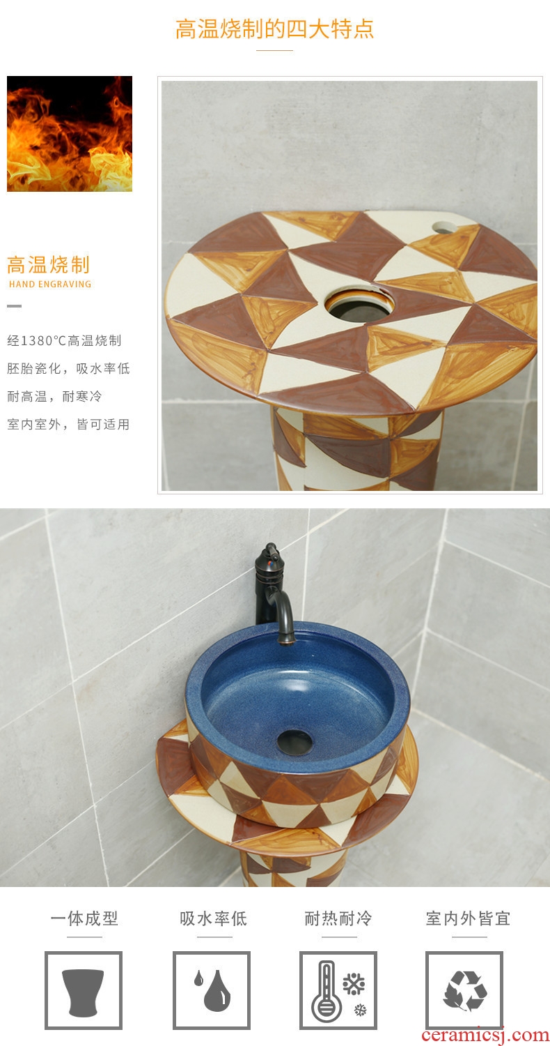Toilet ceramic POTS european-style restoring ancient ways round the sink large household outdoor lavatory thickening on stage