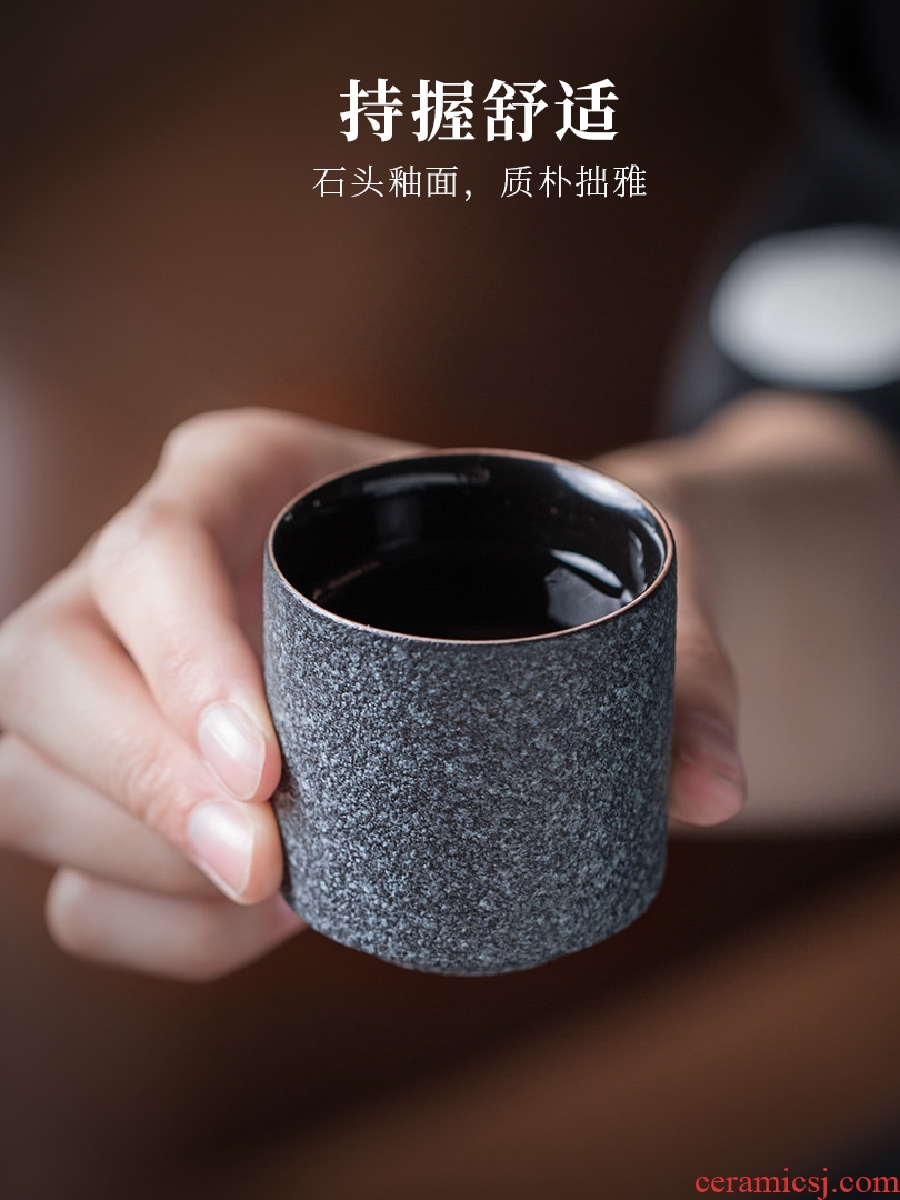 Evan ceramic glaze stone sample tea cup kung fu tea set personal cup tea cup home master cup single cup, small cup
